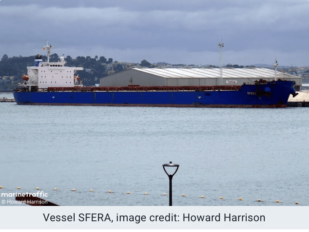 Bulk Carrier Sfera Remains Aground in Gulf of Finland; Refloating Attempts Unsuccessful