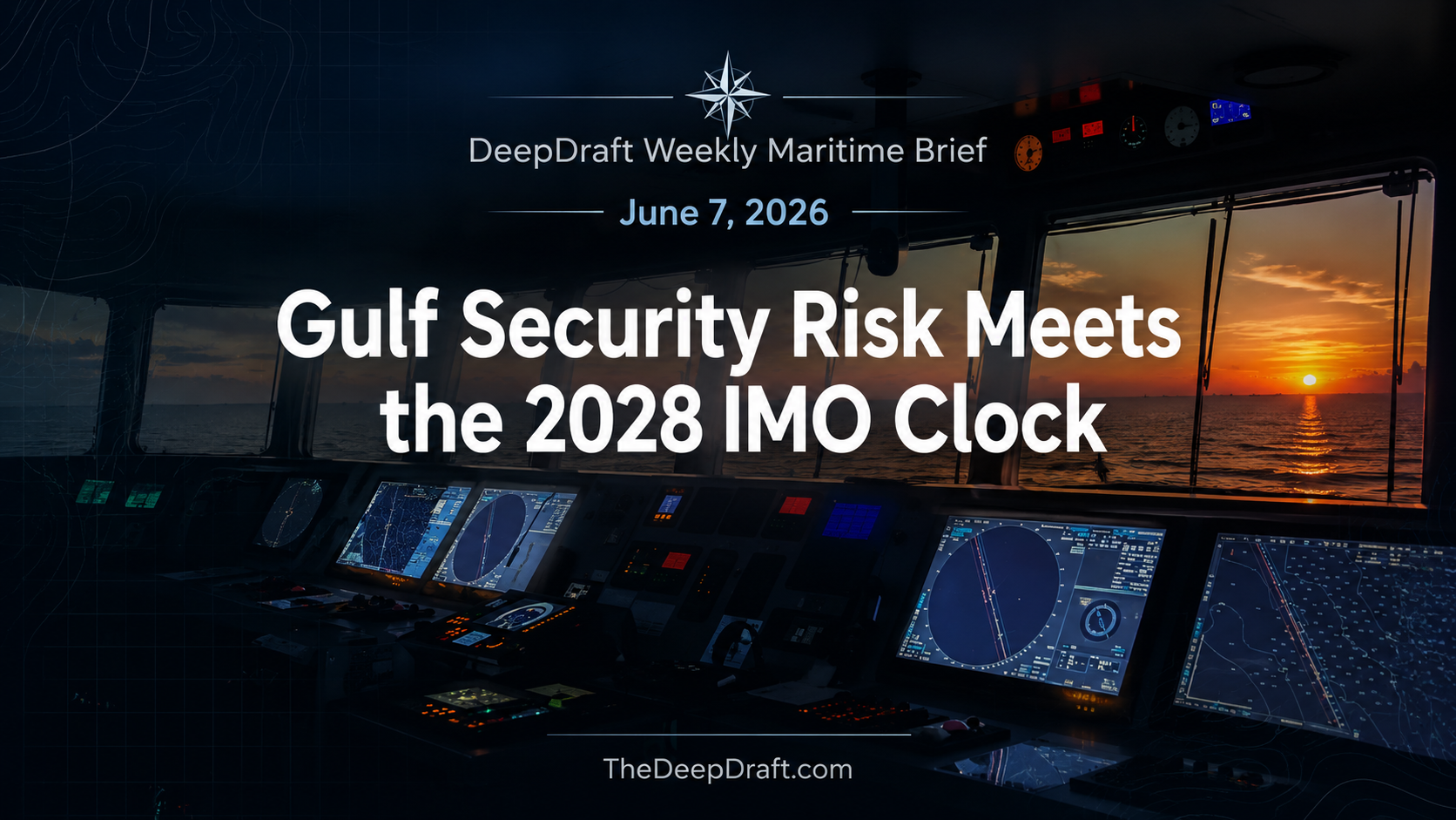 DeepDraft Weekly Maritime Brief | June 7, 2026: Gulf Security Risk Meets the 2028 IMO Compliance Clock