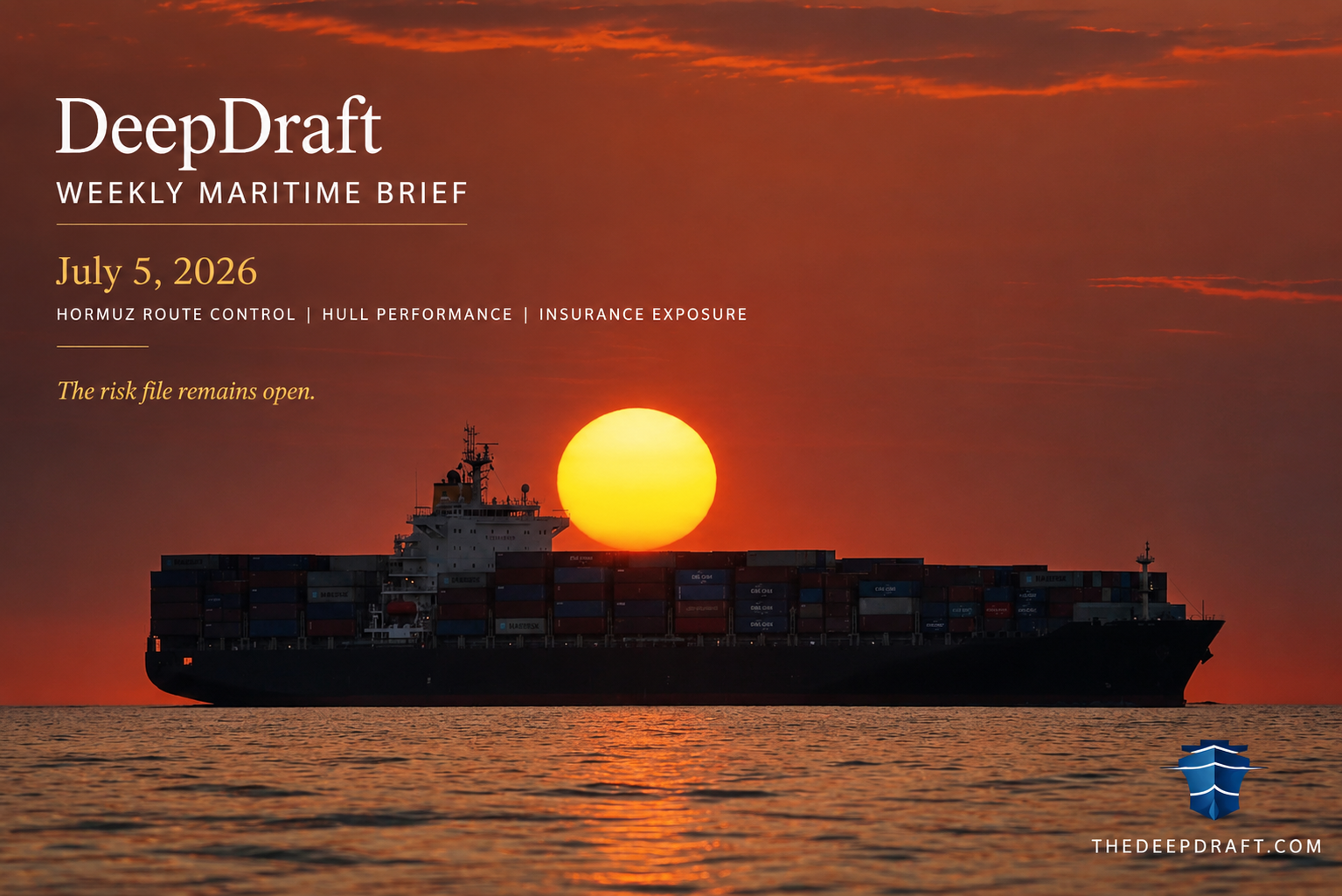 DeepDraft Weekly Maritime Brief | July 5, 2026: Hormuz Route Control Now Carries Fleet-Loss and Hull-Performance Risk