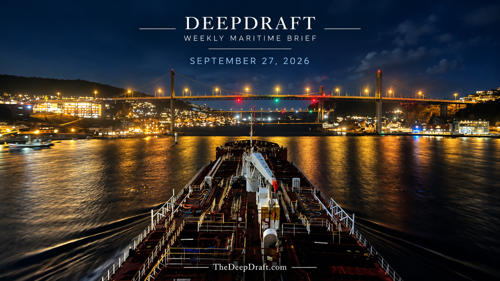 DeepDraft Weekly Maritime Brief | September 27, 2026: Hormuz Access Tightens as Gulf STS Capacity Hits Its Limit